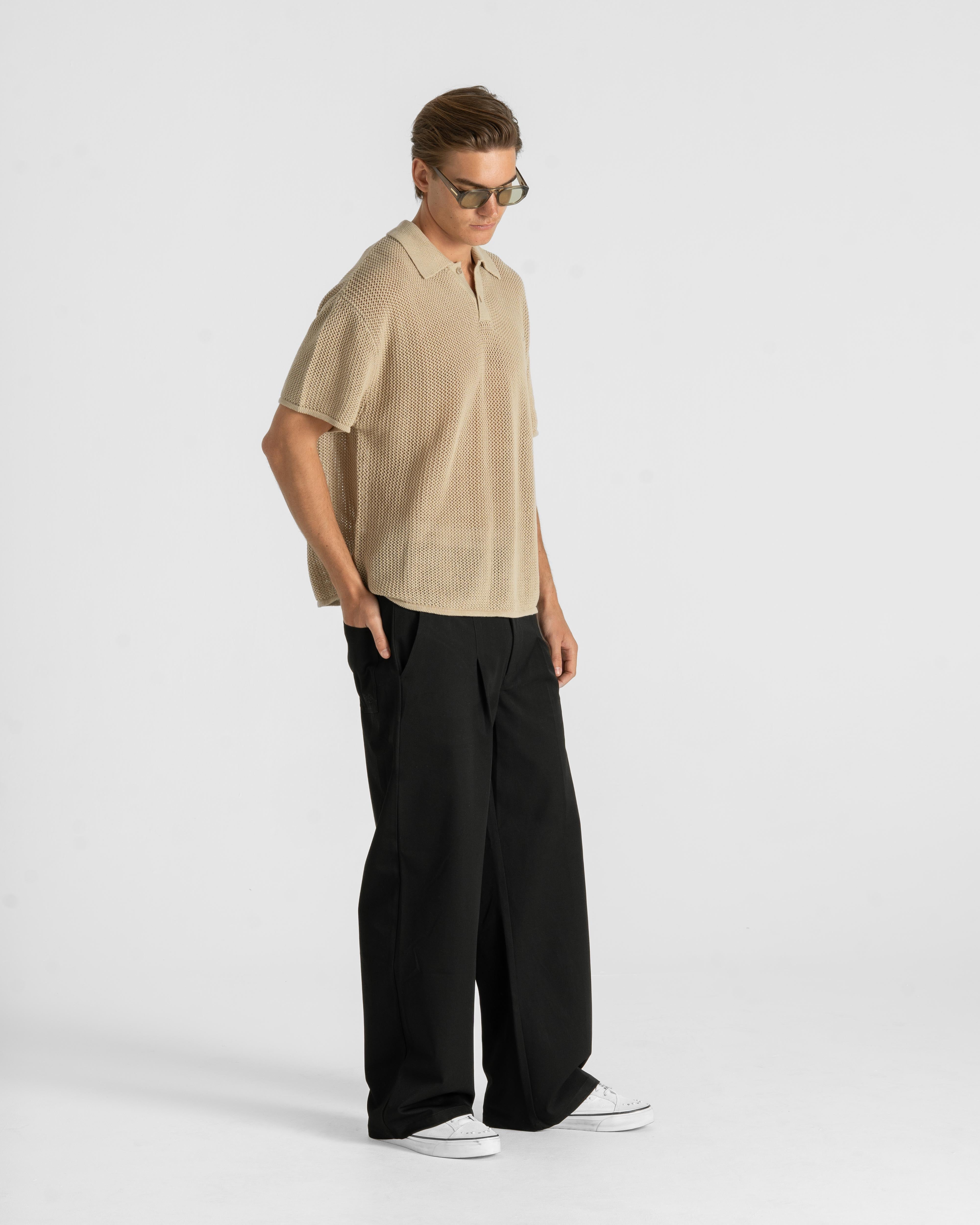 Knitted Polo Beige